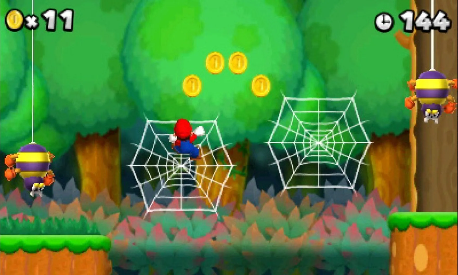 New Super Mario Bros. 2 screenshot: stylized 3d, side-scrolling, no outlines, soft gradient (environment)