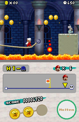 New Super Mario Bros. screenshot: stylized 3d, side-scrolling, no outlines, soft gradient (environment)