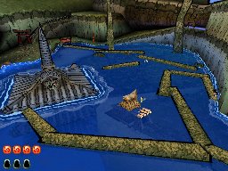 Ōkamiden screenshot: cel-shaded, third-person, black outlines, flat / unlit (environment)