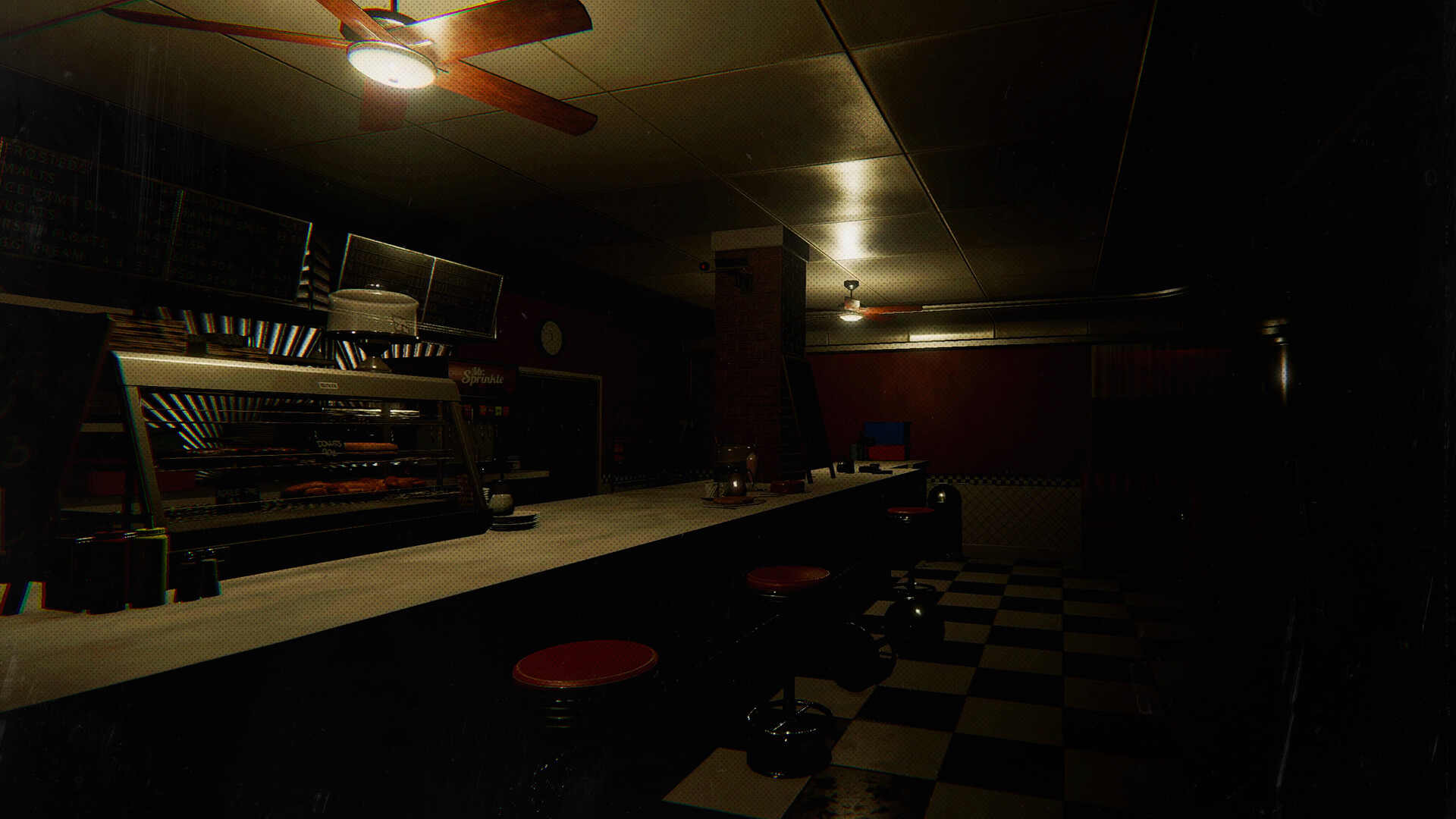Phasmophobia screenshot: realistic, first-person, no outlines, realistic lighting (environment)