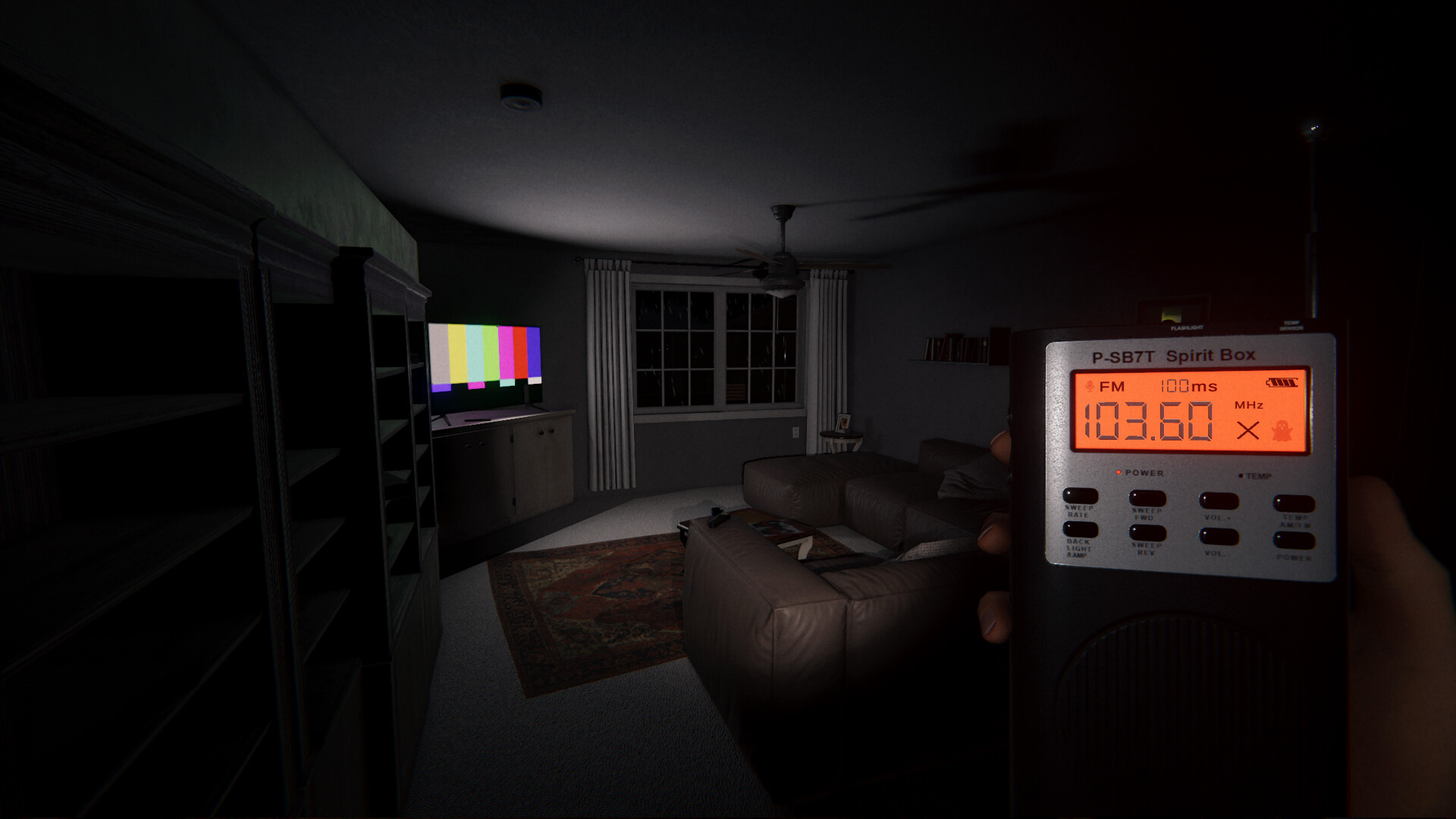 Phasmophobia screenshot: realistic, first-person, no outlines, realistic lighting (environment)