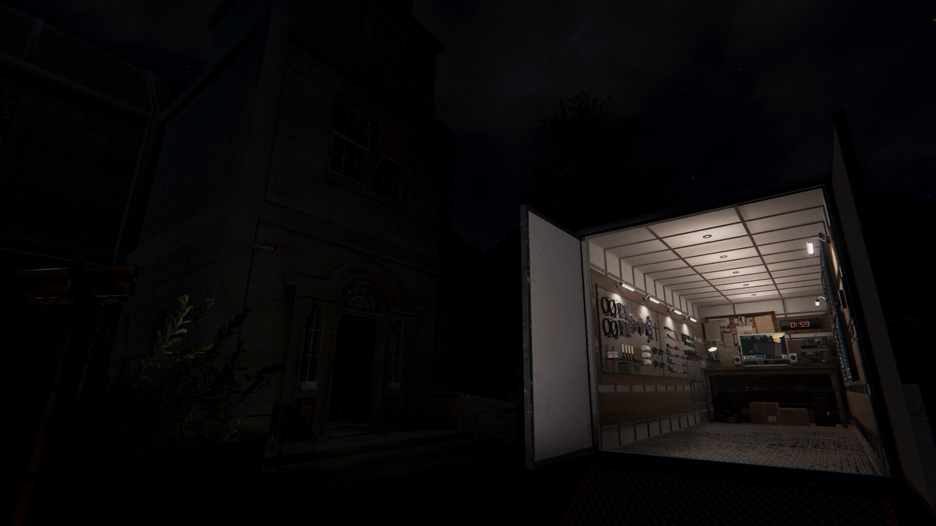 Phasmophobia screenshot: realistic, first-person, no outlines, realistic lighting (environment)