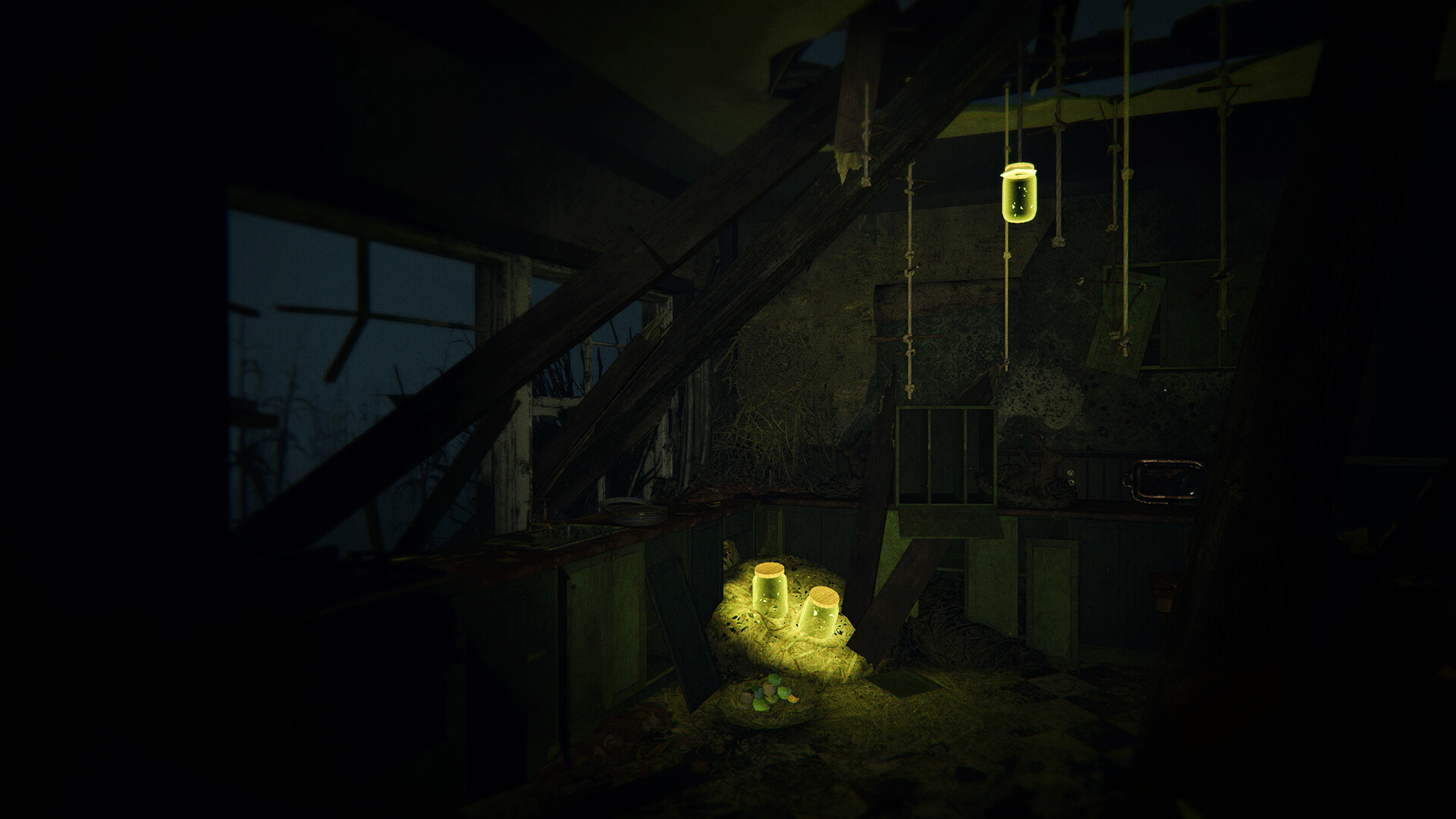 Phasmophobia screenshot: realistic, first-person, no outlines, realistic lighting (environment)