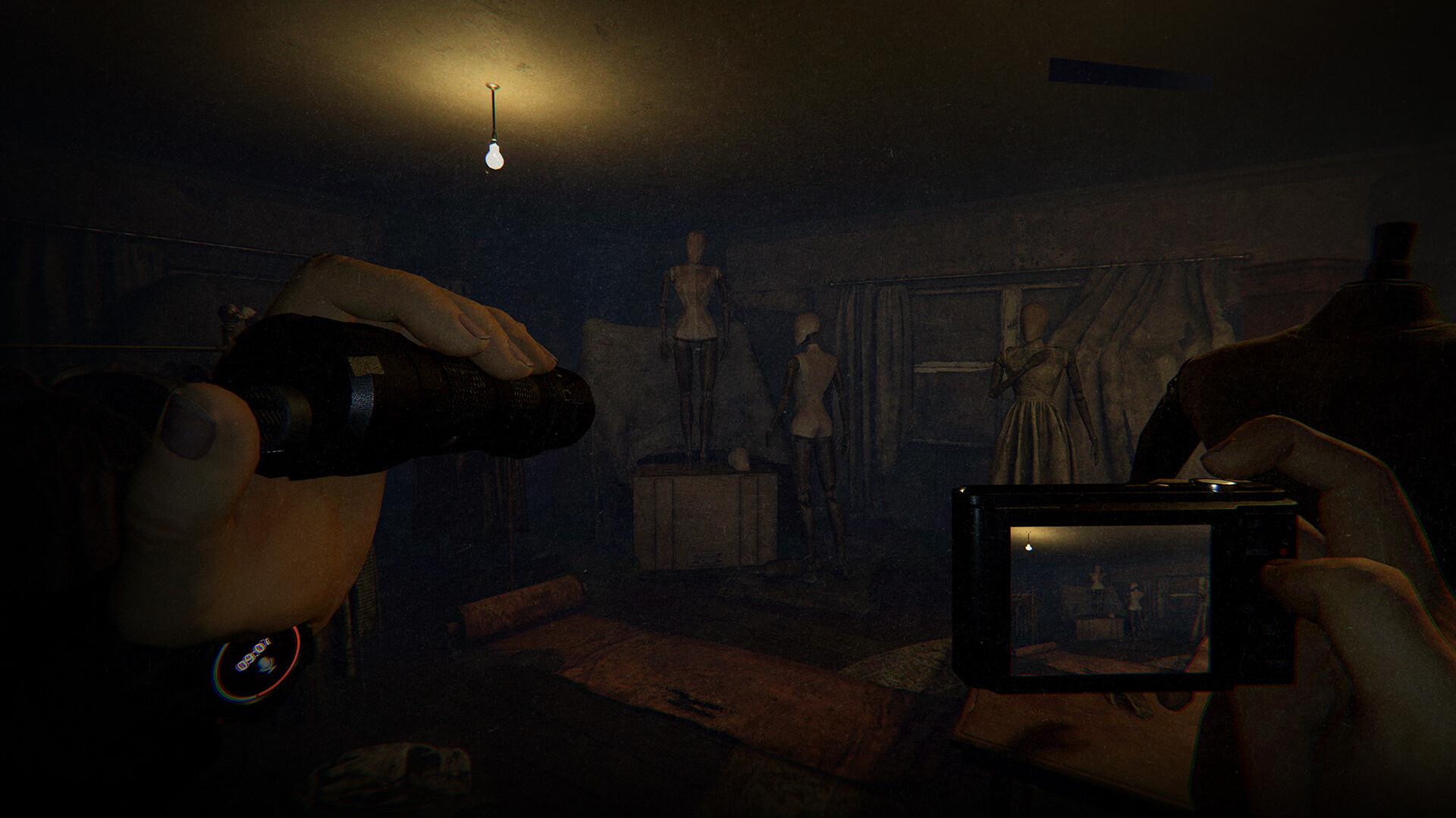 Phasmophobia screenshot: realistic, first-person, no outlines, realistic lighting (environment)