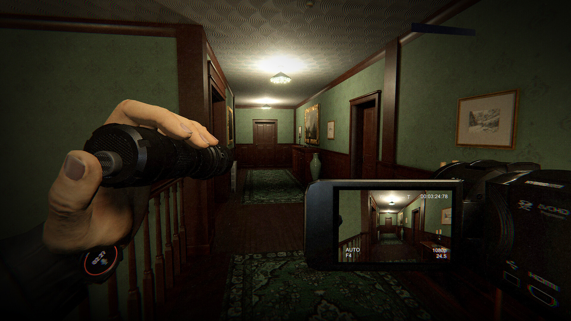 Phasmophobia screenshot: realistic, first-person, no outlines, realistic lighting (environment)