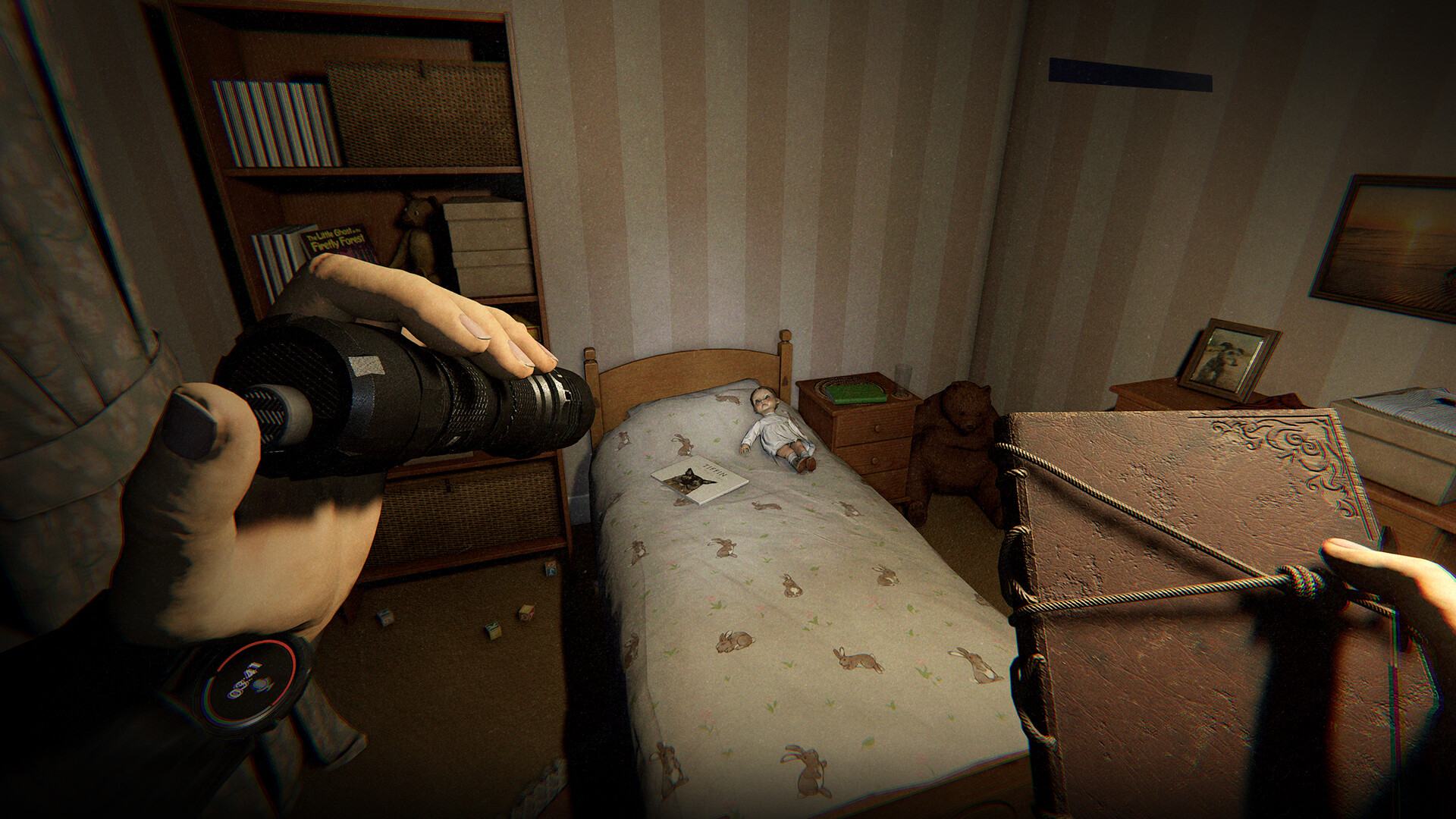 Phasmophobia screenshot: realistic, first-person, no outlines, realistic lighting (environment)