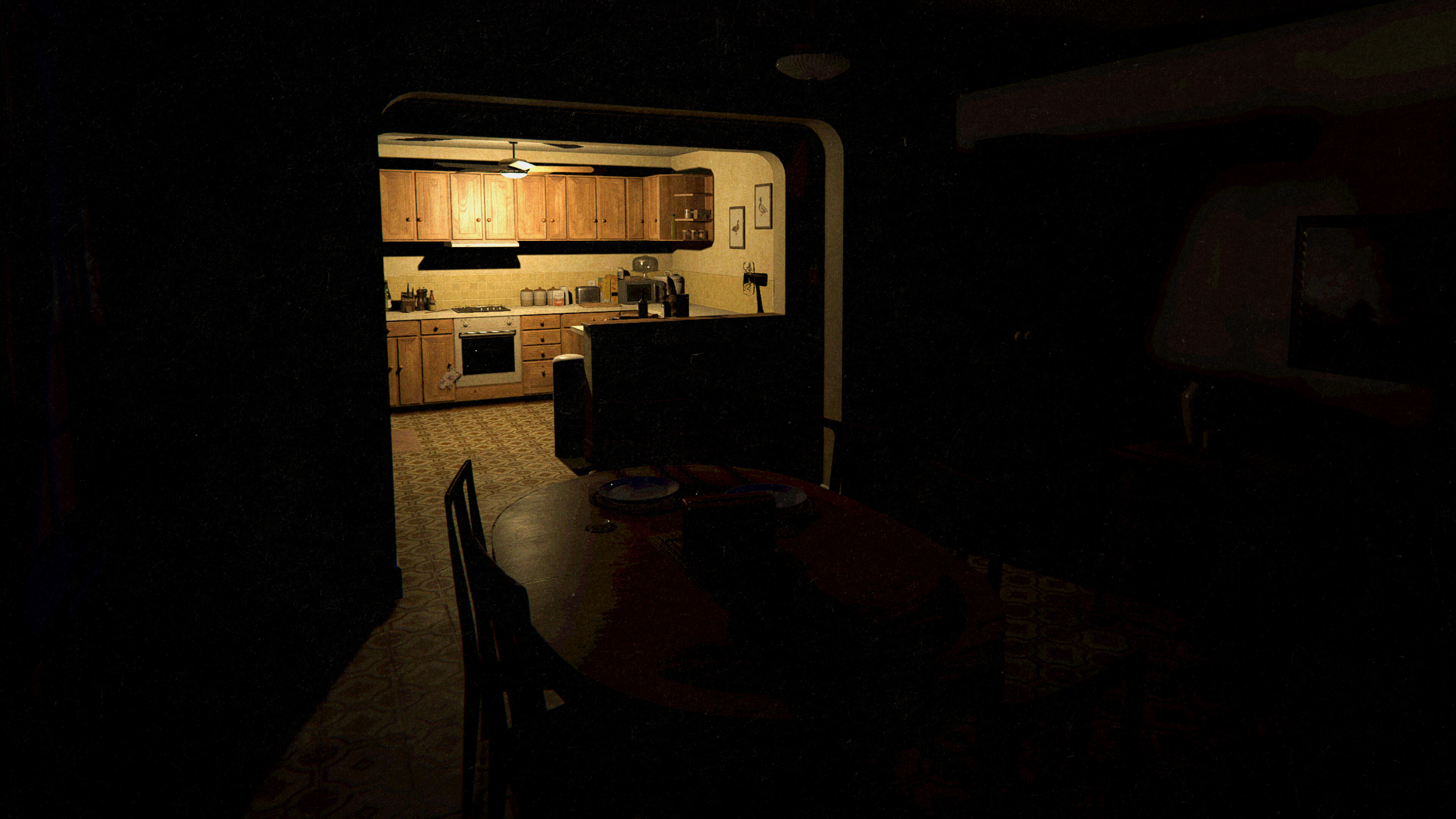 Phasmophobia screenshot: realistic, first-person, no outlines, realistic lighting (environment)