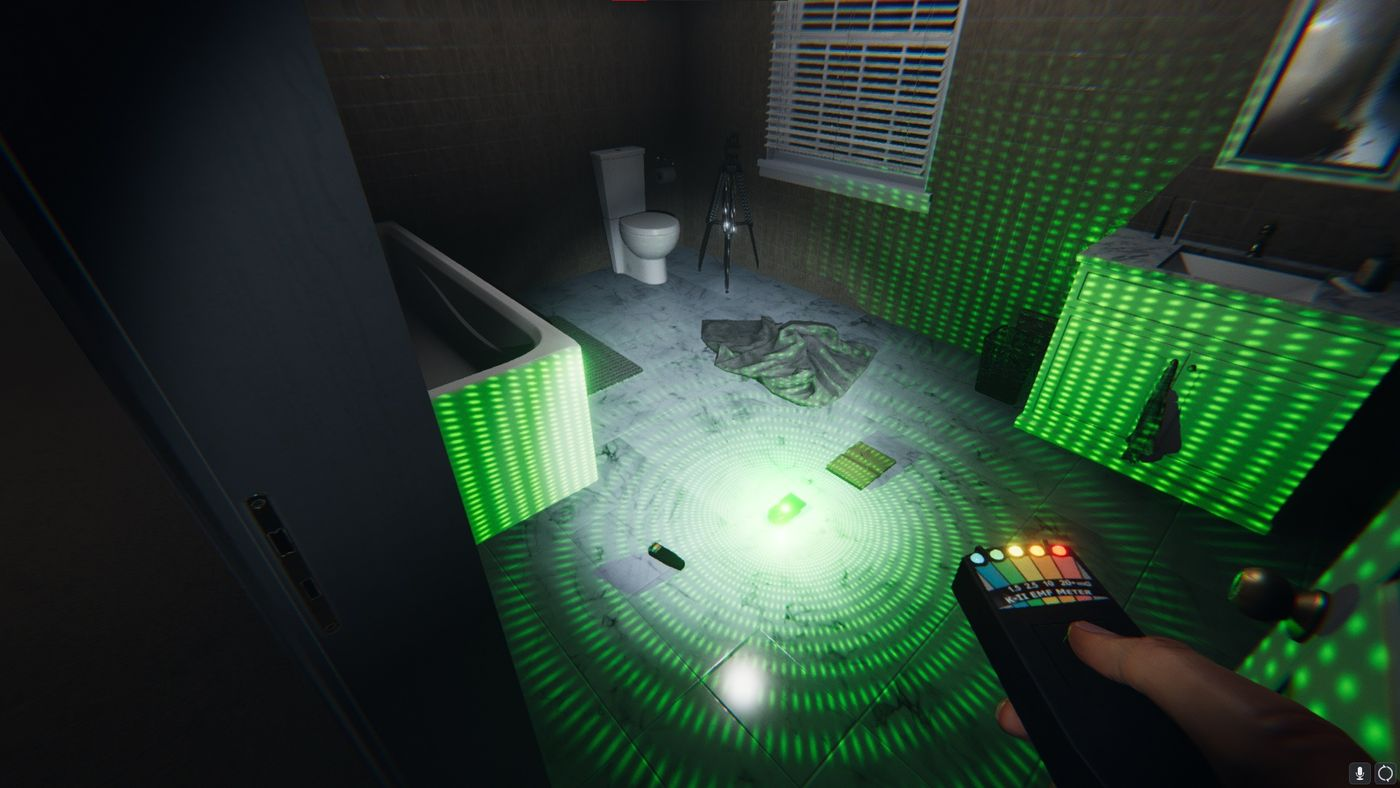 Phasmophobia screenshot: realistic, first-person, no outlines, realistic lighting (environment)