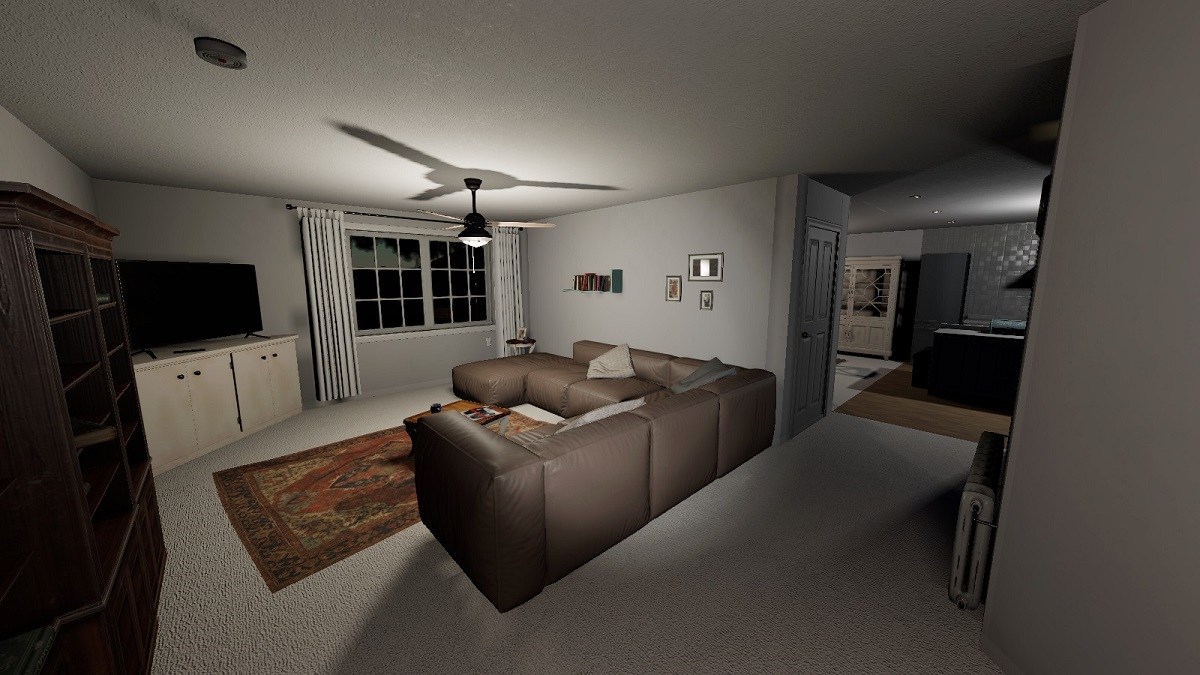 Phasmophobia screenshot: realistic, first-person, no outlines, realistic lighting (environment)