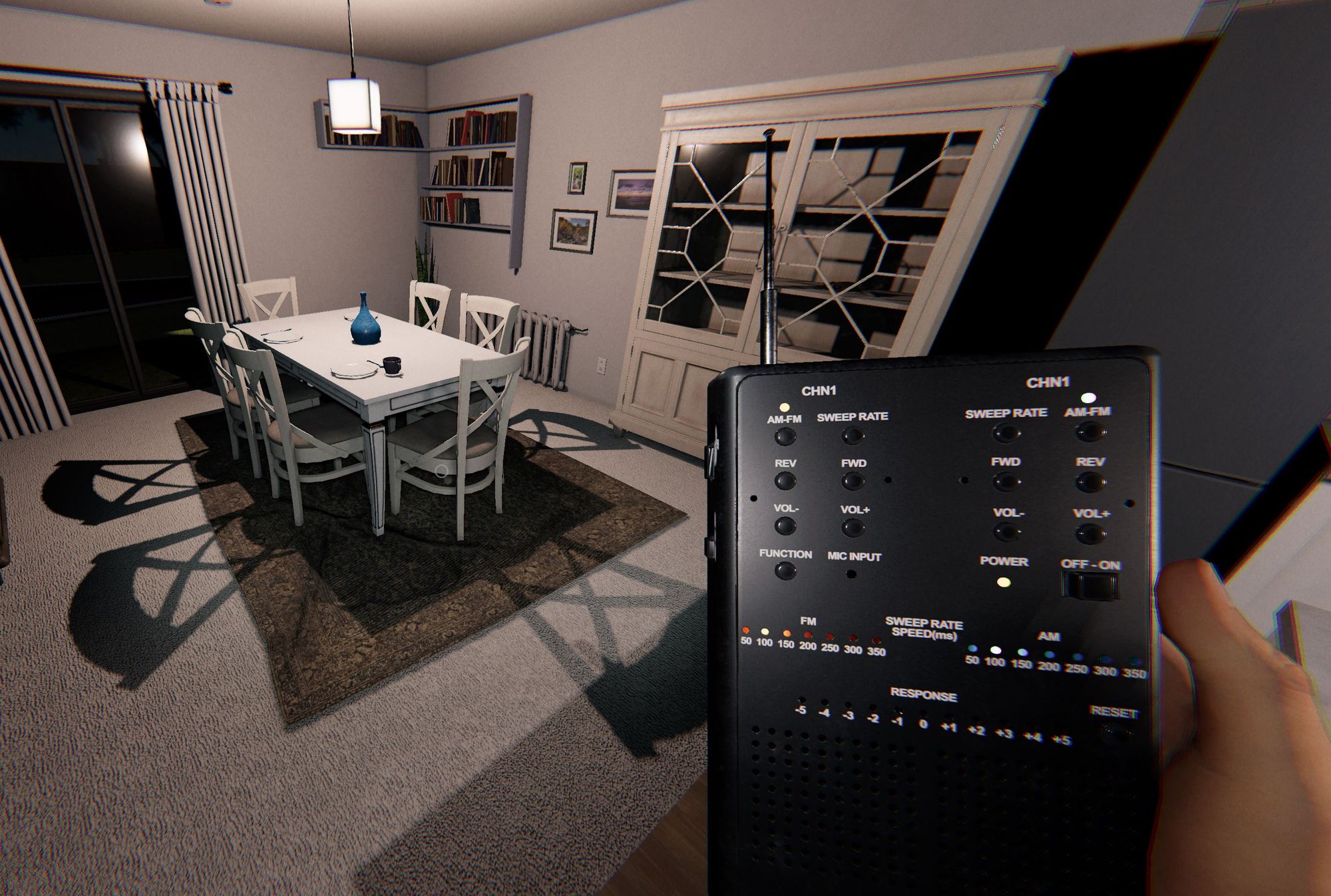 Phasmophobia screenshot: realistic, first-person, no outlines, realistic lighting (environment)