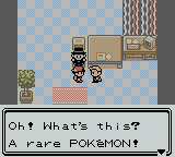 Pokémon Crystal Version screenshot: pixel art, three-quarter, black outlines, flat / unlit (cutscene)
