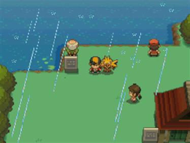Pokémon HeartGold Version screenshot: pixel art, low-poly, three-quarter, colored outlines, baked lighting (environment)