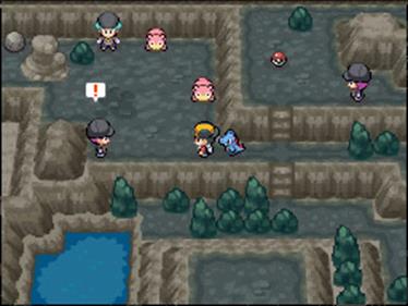 Pokémon HeartGold Version screenshot: pixel art, low-poly, three-quarter, colored outlines, baked lighting (environment)