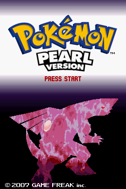 Pokémon Pearl screenshot: pixel art, fixed camera, black outlines, baked lighting (ui / menu)