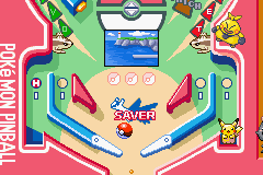 Pokémon Pinball: Ruby & Sapphire screenshot: pixel art, top-down, black outlines (environment)