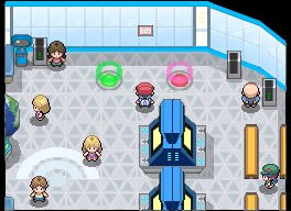 Pokémon Platinum screenshot: pixel art, low-poly, three-quarter, black outlines, baked lighting (environment)