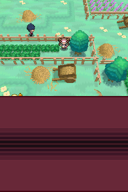 Pokémon White Version 2 screenshot: pixel art, three-quarter, fixed camera, black outlines (environment)