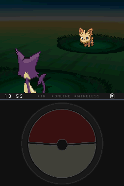 Pokémon White Version 2 screenshot: pixel art, three-quarter, fixed camera, black outlines (combat)