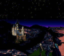 Radical Dreamers: Nusumenai Hōseki screenshot: pre-rendered, pixel art, first-person, fixed camera, no outlines, baked lighting (environment)