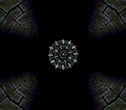 Radical Dreamers: Nusumenai Hōseki screenshot: pre-rendered, pixel art, first-person, fixed camera, no outlines, baked lighting (environment)