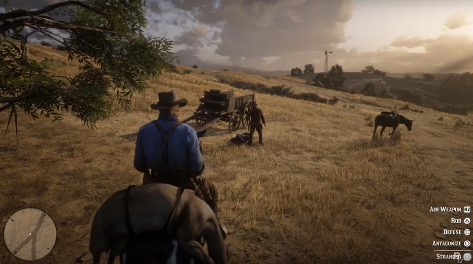 Red Dead Redemption 2 screenshot: realistic, third-person, realistic lighting (environment)
