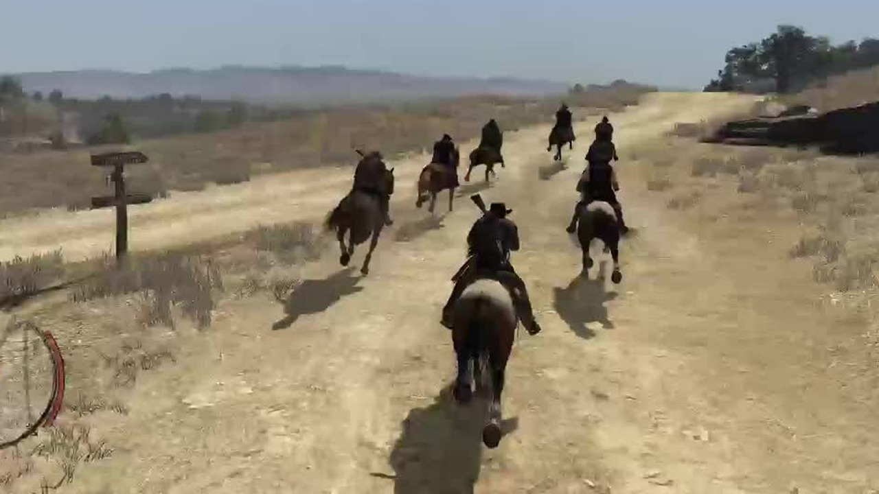 Red Dead Redemption screenshot: realistic, third-person, no outlines, realistic lighting (environment, character)