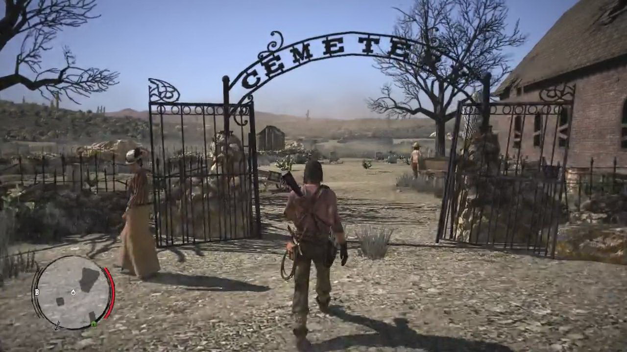 Red Dead Redemption screenshot: realistic, third-person, no outlines, realistic lighting (environment, character)