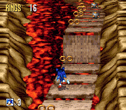 Sonic 3D Blast screenshot: pre-rendered, pixel art, isometric, baked lighting (environment)