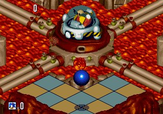 Sonic 3D Blast screenshot: pre-rendered, pixel art, isometric, baked lighting (environment, combat)