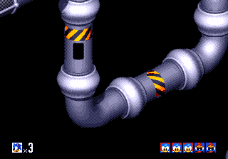 Sonic 3D Blast screenshot: pre-rendered, pixel art, isometric, baked lighting (environment)