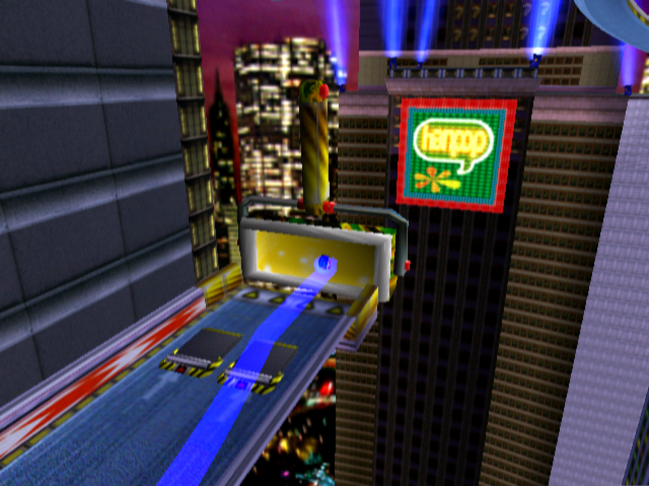 Sonic Adventure screenshot: stylized 3d, third-person, no outlines, soft gradient (environment)