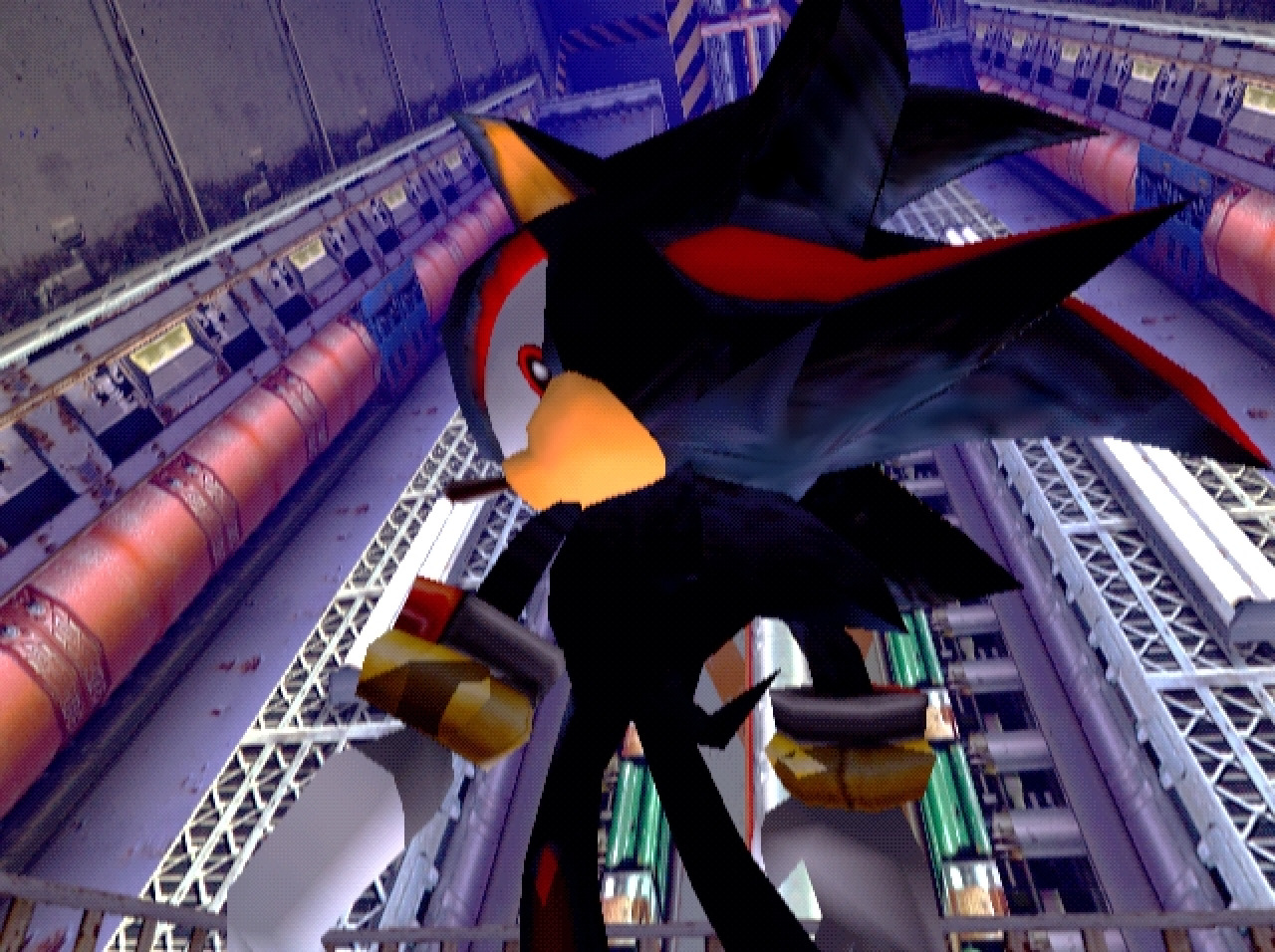 Sonic Adventure 2 screenshot: stylized 3d, third-person, no outlines, soft gradient (environment, character, cutscene)
