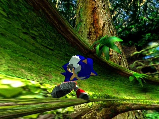 Sonic Adventure 2 screenshot: stylized 3d, third-person, no outlines, soft gradient (environment, character)