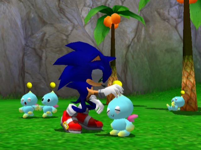 Sonic Adventure 2 screenshot: stylized 3d, third-person, no outlines, soft gradient (environment, character)