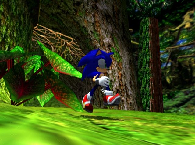 Sonic Adventure 2 screenshot: stylized 3d, third-person, no outlines, soft gradient (environment, character)