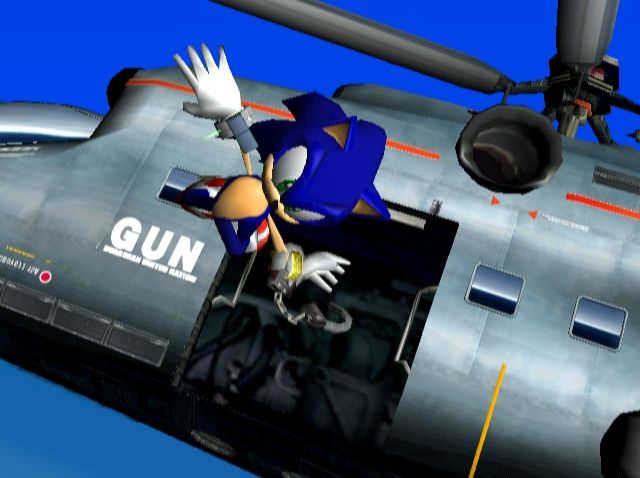 Sonic Adventure 2 screenshot: stylized 3d, third-person, no outlines, soft gradient (character, cutscene)