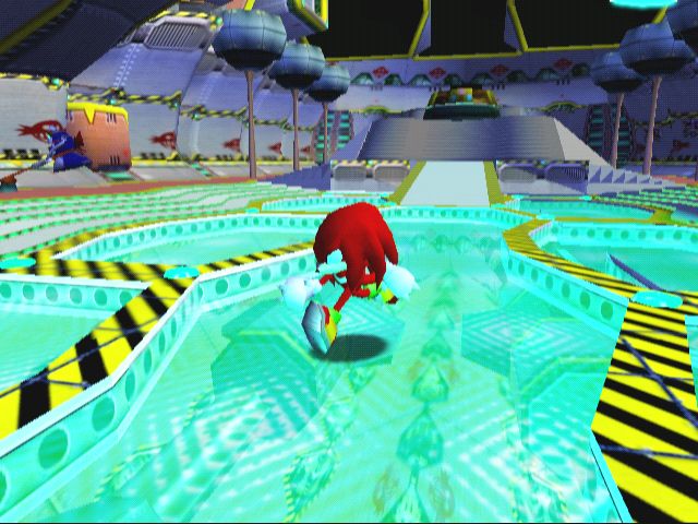 Sonic Adventure screenshot: stylized 3d, third-person, no outlines, soft gradient (environment, character)