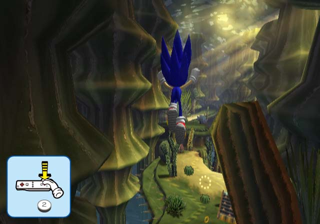 Sonic and the Secret Rings screenshot: stylized 3d, third-person, no outlines, soft gradient (environment, character)