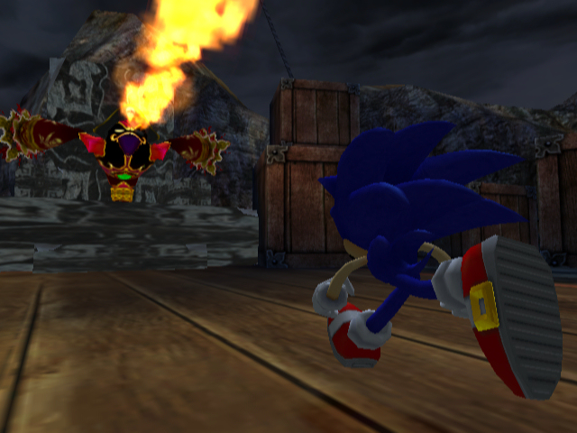 Sonic and the Secret Rings screenshot: stylized 3d, third-person, no outlines, soft gradient (environment, character, combat)