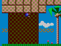 Sonic Chaos screenshot: pixel art, side-scrolling (environment)