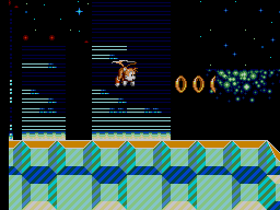 Sonic Chaos screenshot: pixel art, side-scrolling (environment)