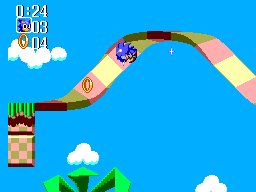 Sonic Chaos screenshot: pixel art, side-scrolling (environment)