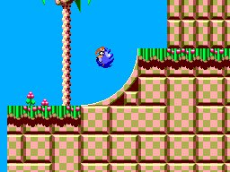 Sonic Chaos screenshot: pixel art, side-scrolling (environment)