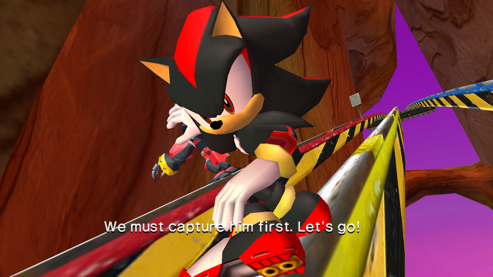 Sonic Heroes screenshot: stylized 3d, third-person, no outlines, soft gradient (character, environment, cutscene)