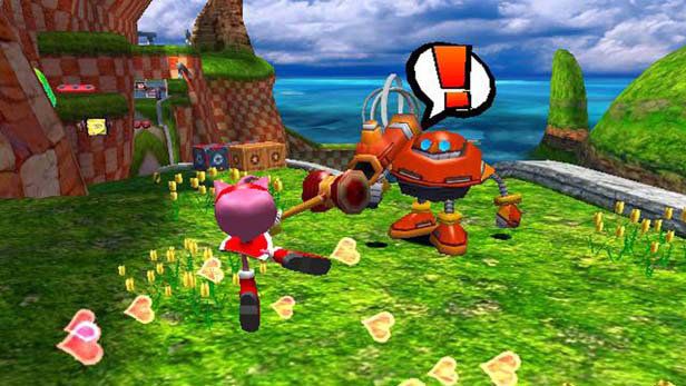 Sonic Heroes screenshot: stylized 3d, third-person, no outlines, soft gradient (environment, character, combat)