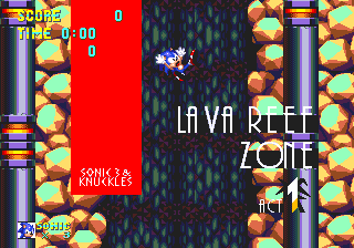 Sonic & Knuckles screenshot: pixel art, side-scrolling, colored outlines, dithered shading (environment)