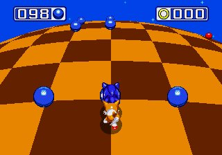 Sonic the Hedgehog 3 screenshot: pixel art, side-scrolling, selective outlines, baked lighting (environment)