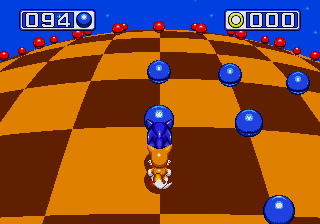 Sonic the Hedgehog 3 screenshot: pixel art, side-scrolling, selective outlines, baked lighting (environment)