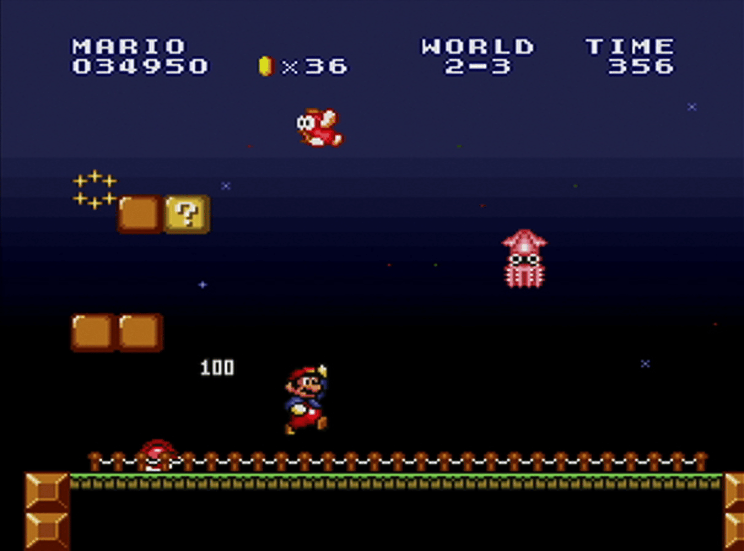 Super Mario All-Stars Limited Edition screenshot: pixel art, side-scrolling, black outlines (environment, combat)