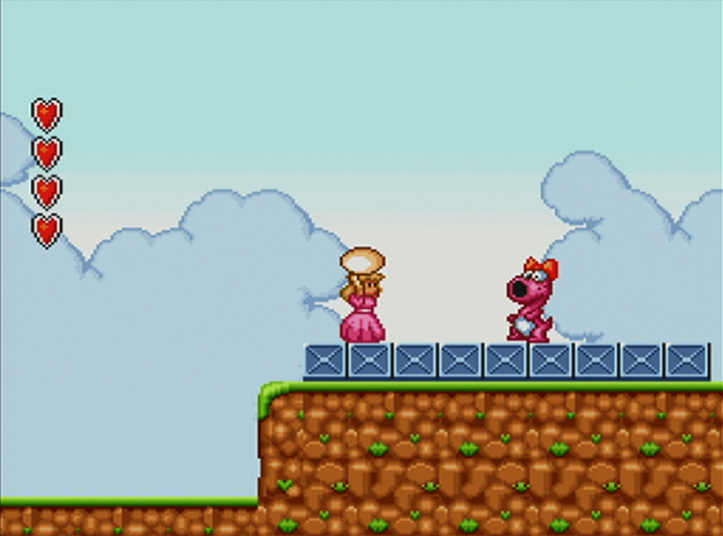 Super Mario All-Stars Limited Edition screenshot: pixel art, side-scrolling, black outlines (character, combat)